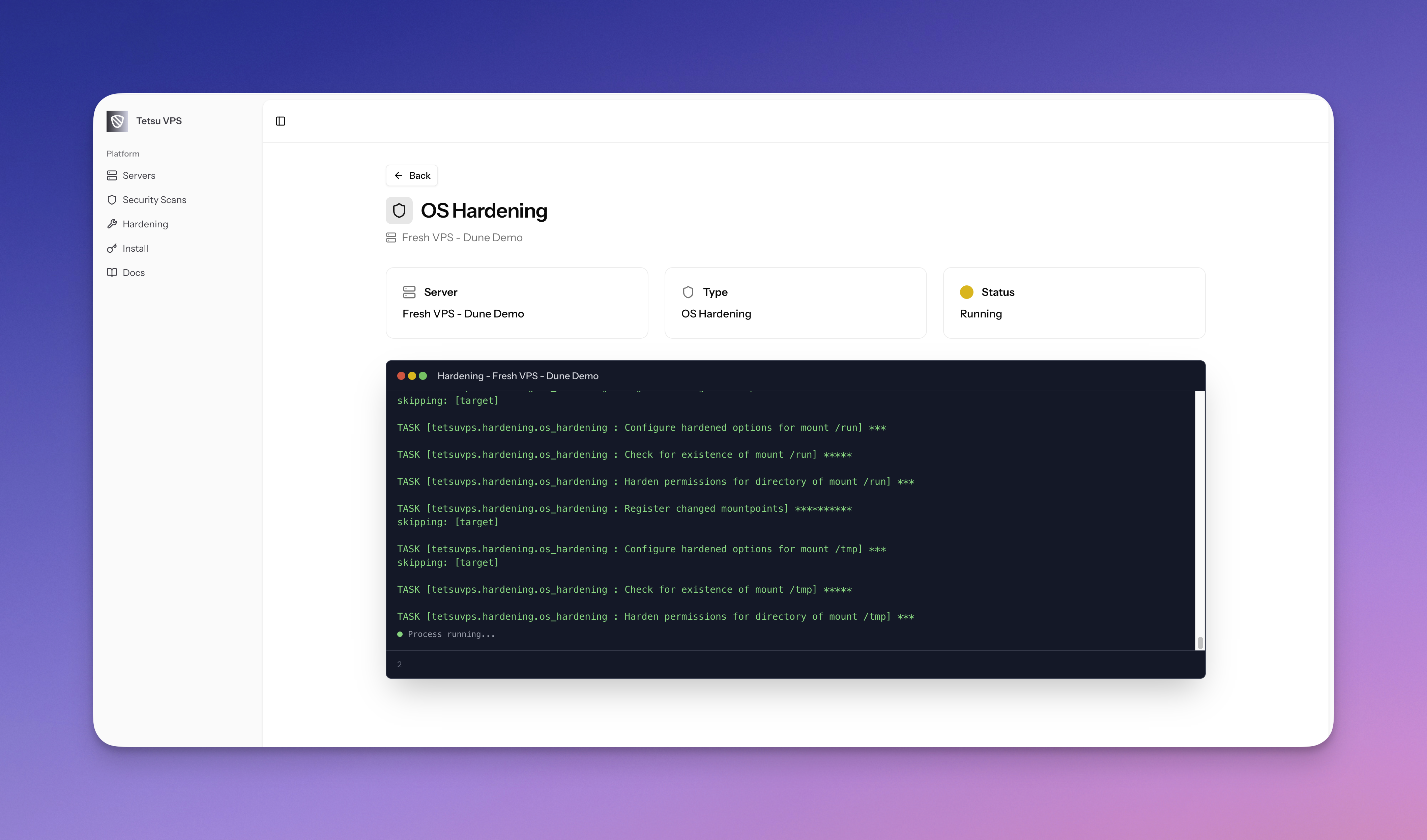 TetsuVPS Hardening in Progress