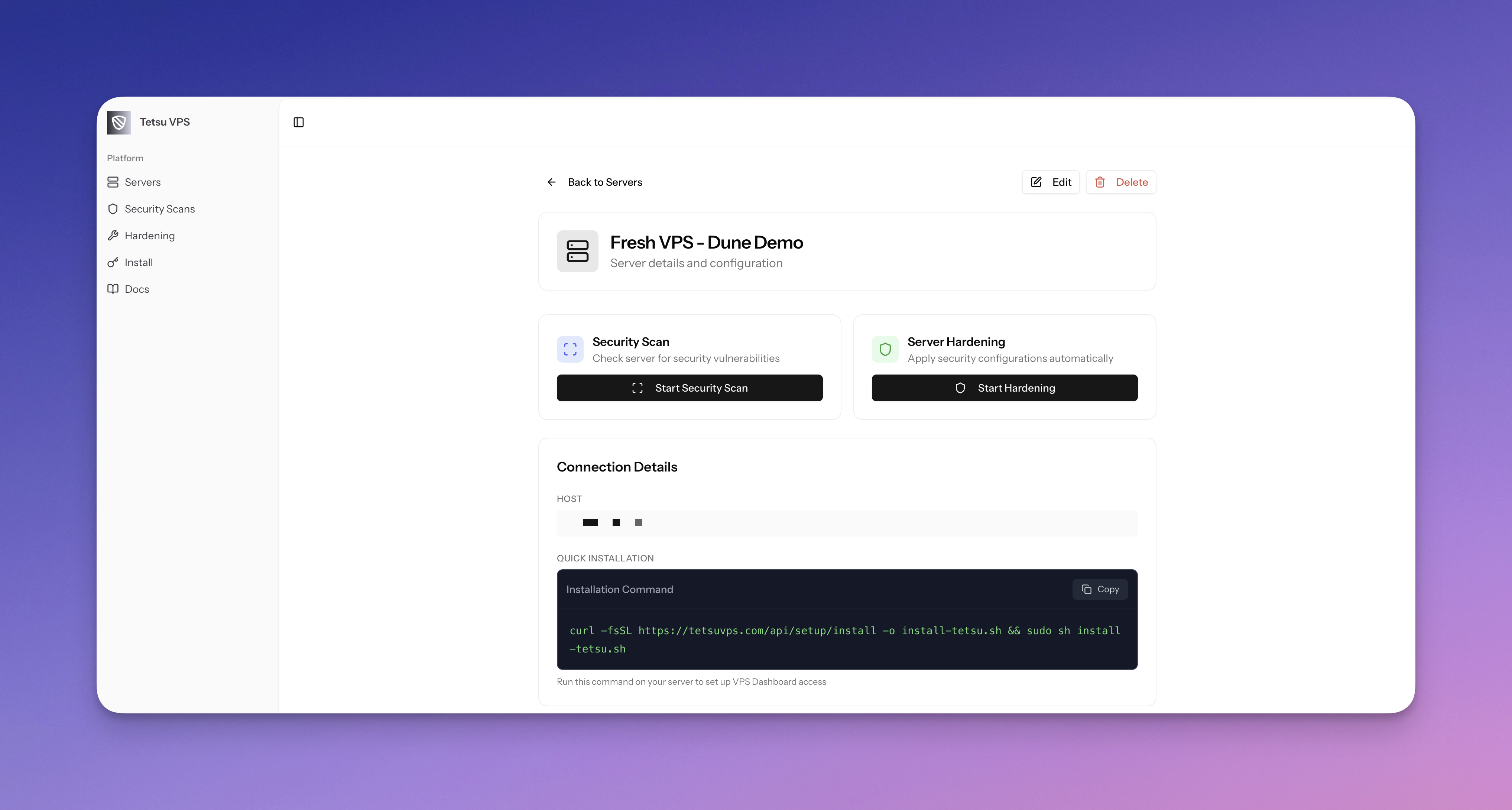 TetsuVPS Installation and Server Setup